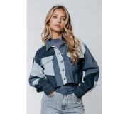 Colourful Rebel Flore cropped overshirt met contrast