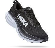 Hoka One One Bondi 8 Wide Running Shoes Men, zwart/wit US 12 | EU 46 2/3 Road Hardloopschoenen