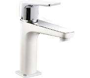 Sanexo Wastafelmengkraan Lambro Opbouw Rond Met Hendel Wit Chroom