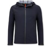 Enos Heren Zomerjas Kort met Capuchon - Blauw