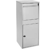 ML-Design | Pakket brievenbus Gijzo staal grijs 41x103x38 cm brievenbussen | NADUVI