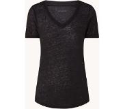 Zadig & Voltaire Atia semi-transparant T-shirt in linnenblend met strass