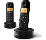 Philips D1602B/01 Vaste Telefoon - 2 Handsets- Huistelefoon - Draadloos