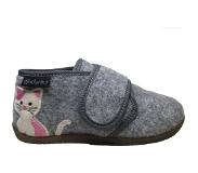 Naturino velcro witte poes vilten pantoffel Canivet grijs mt 28