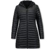 Gentile Bellini Dames Jas Slim Fit Dubbelzijdige Parka - Zwart