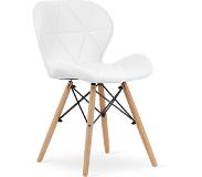 Viking Choice LAGO - Eetkamerstoel - eco-leer - set van 4 - wit
