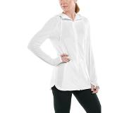 Coolibar - UV-jas met rits voor dames - Astir - Effen - Wit - maat XL