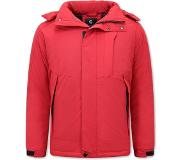 Beluomo Sportieve Winddichte Winterjas Heren - Rood