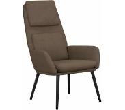 vidaXL Relaxstoel stof taupe