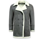 Tony Backer Imitatie Bontjas Lang - Lammy Coat - Grijs