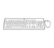 HP 631348-B21 USB QWERTY Spaans Zwart toetsenbord