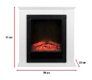Classic Fire Elektrische sfeerhaard Lugano met schouw