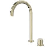 Blaufoss Pavilion Curve verhoogde wastafelkraan Brushed Champagne Gold