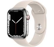 Apple Watch Series 7 (45mm) - Zilver/Beige