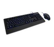 Inter-Tech KC-3001 toetsenbord Inclusief muis USB QWERTZ Zwart