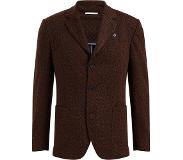 We fashion slim fit colbert met jacquard donkerbruin Heren | Maat: 48