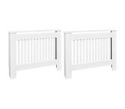 vidaXL Radiatorombouw 2 st 112 cm MDF wit