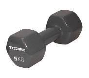 Toorx Vinyl Dumbbell - Per Stuk - 5 kg - Donkergrijs