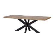 Mangohout Online Mangohouten Eettafel Memphis Rechthoek 180x100 cm Mahom Industrieel - Dinertafel van Mangohout & Metaal - Industriële Eettafel