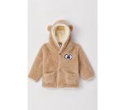 Woody - Unisex Korte Baby Jas in superzachte fleece - Beige - 3 maand