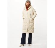 Mexx Oversized Gewatteerde Jas Met Capuchon Dames - Ecru - Maat XS/S