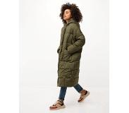 Mexx Oversized Gewatteerde Jas Met Capuchon Dames - Olijf - Maat M/L
