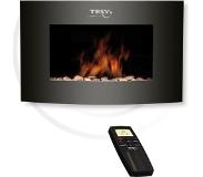 Tesy Kachel Met Decoratieve Haard - 1000/2000W - Zwart