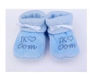 Petit villain Kraamcadeau - Petit Villain Newborn Slofjes - I love Oom - 0-3 maanden