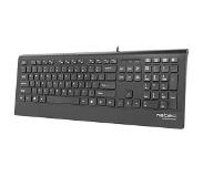 Natec Barracuda - Toetsenbord - Slim Design - USB - US Layout - Zwart
