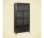 RENEW Glass-Cabinet 2 drs. - 90x40x192 (Groen, 90x192cm)