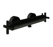 Sub Cross thermostatische douchemengkraan met kruisgreep 33,1 cm, mat zwart