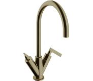 Royal plaza Dora 2-greeps wastafelkraan met hendel bronze