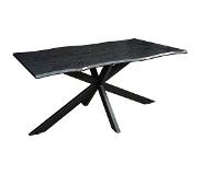 Lizzely Garden & Living Eettafel langwerpig 160cm Jeffo zwart langwerpige tafel