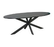 Lizzely Garden & Living Eettafel ovaal 210cm Rato zwart ovale tafel