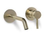 BLUE LABEL Brondby inbouw wastafelkraan 18cm - geborsteld goud PVD