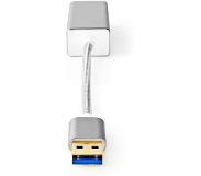 Nedis USB-A Adapter | USB 3.2 Gen 1 | USB-A Stecker | RJ45 Buchse | 1 Gbps | 0.20 m | rund | Vergold