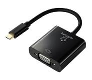Renkforce RF-4679564 USB-C / VGA Adapter [1x USB-C stekker - 1x VGA-bus] Zwart 10.00 cm