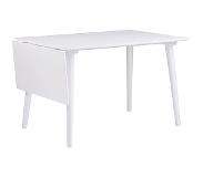 Nordiq Lotta Matbord - Houten uitklaptafel - L120 x B80 x H75 cm - Wit