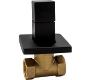 Aloni Quadro Inbouwkraan 1/2x1/2 Mat Zwart