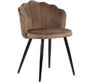 Polewolf | Eetkamerstoel Crown velvet fluweel bronskleurig 46x79x54 cm eetkamerstoelen | NADUVI