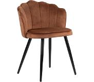 Polewolf | Eetkamerstoel Crown velvet fluweel koperkleurig 46x79x54 cm eetkamerstoelen | NADUVI