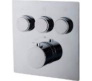 Klea Core KLIK Afbouwdeel Inbouwthermostaat 3 Greeps Chroom