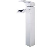 Klea Rombo Hoge Waterval Wastafelkraan Chroom