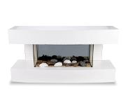 Classic Fire Elektrische Sfeerhaard - Toronto - 230V/2000W - Wit - Kachel - met Afstandsbediening - LED Vlameffect