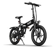 Ado A20 + 20 inch Opvouwbare elektrische fiets 350W Hall Brushless Gear DC Motor 36V 10.4Ah Verwijderbare batterij : Kleur - Zwart