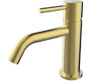 Klea Style Opbouw Laag Wastafelmengkraan 1 Greeps Geborsteld Messing