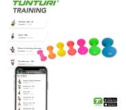 Tunturi Dumbbell set - 2 x 2,0 kg - Neopreen - Fluor Rood - Incl. gratis fitness app