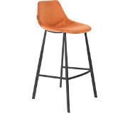 Dutchbone | Barkruk Franky velvet fluweel oranje 50x106x54 cm barkrukken | NADUVI