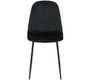Venture Home Eetkamerstoelen 2 st Polar fluweel zwart