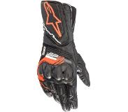 Alpinestars SP-8 V3 Leather Gloves Black/Red Fluorescent M Handschoenen